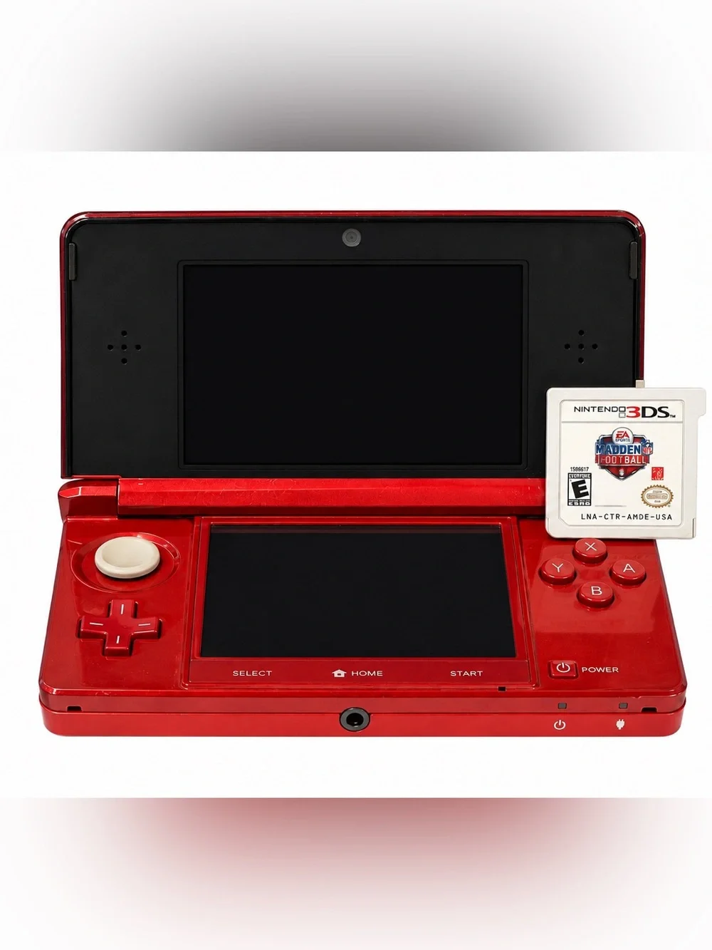 Nintendo 3DS Handheld Game Console CTR-001 Red-Charger, Stylus, 2GB Card, Game